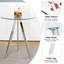Ensemble de table de bar ronde en verre réglable en hauteur et tabourets de bar sur pattes en velours-1475274162-1475274156