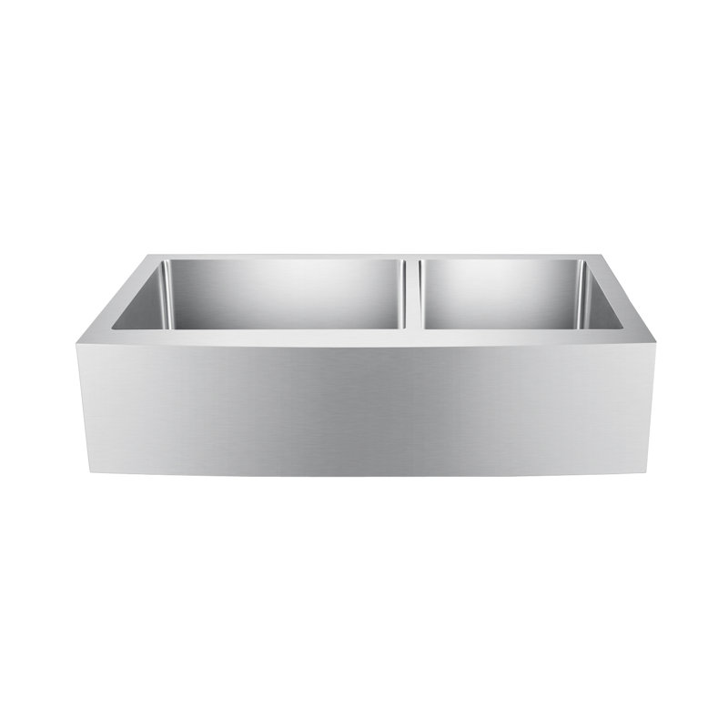 Damita 36'' L Double Bowl Stainless Steel Kitchen Sink
