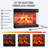72" Electric Fireplace with Mantel and Cabinets, Fireplace TV Stand for TVs up to 80", LED Light & Power Outlet, 3-Side Glass Realistic Flame Insert Heater for Living Room Bedroom, Black-1355079333