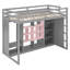 Lit mezzanine simple pour enfants avec garde-robe-1196780180