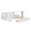 Lit de jour avec bureau amovible, tiroirs de rangement et table d'appoint hydraulique-270661918