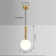 Adalise 1 - Light Single Globe Pendant with Wrought Iron