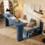 Lit de jour multifonctionnel avec bureau amovible, tiroirs de rangement et table d'appoint hydraulique, structure de canapé-lit peu encombrante-1257883552-1257883484