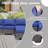 2-Person All-Weather Outdoor Wicker Loveseat Patio Sofa with Cushions, 330 LBS Modular Conversation Bench with Removable Washable Cushions for Backyard, Porch, Deck, Navy Blue-1407468255