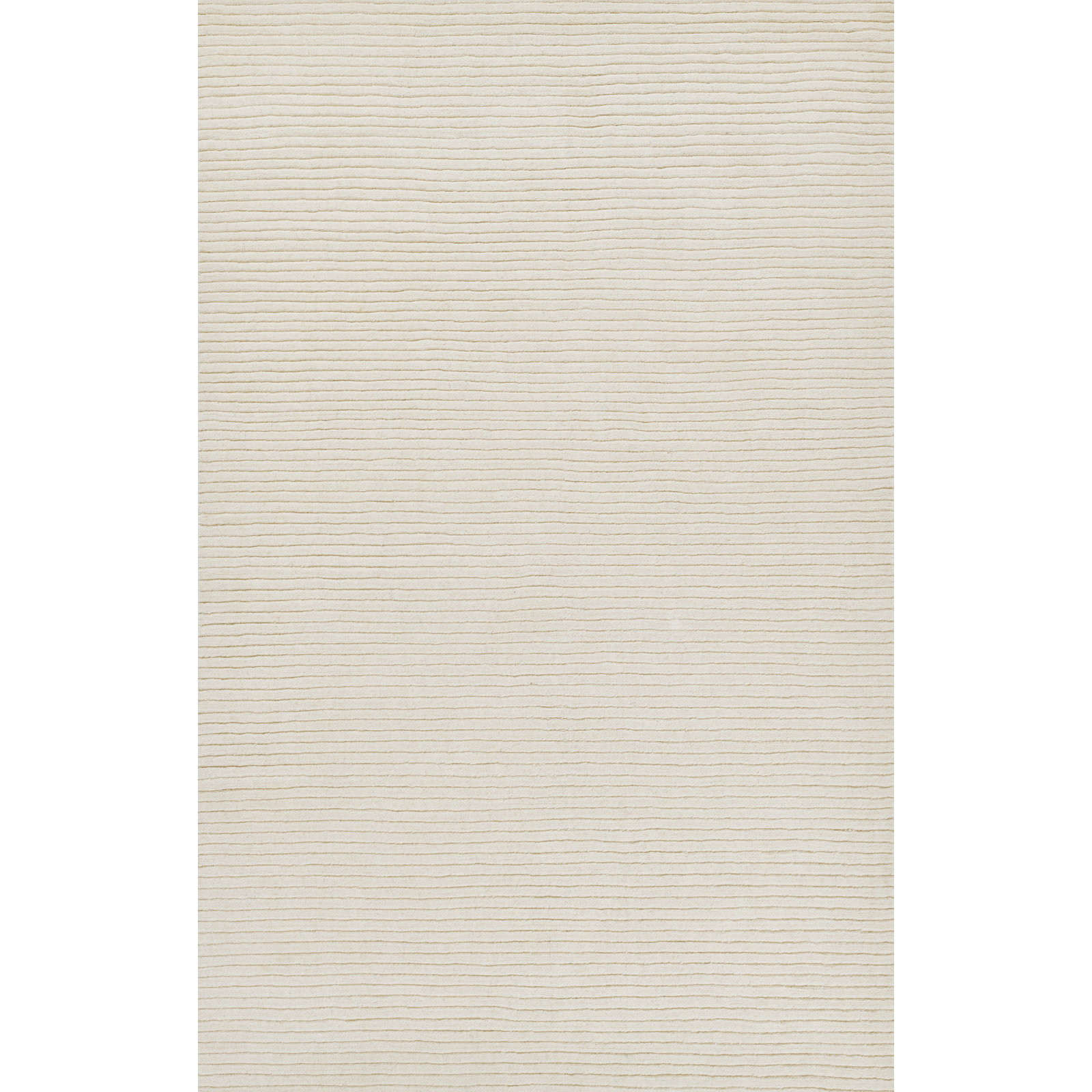 Guiness Beige Hand-Loomed Wool Rug, Rectangle 2' x 4'
