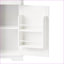 Bar Farmhouse l 47 po x H 71 po chêne blanc, portes de grange coulissantes, lumières RVB, prises de courant | Portes coulissantes | Bois aggloméré + métal