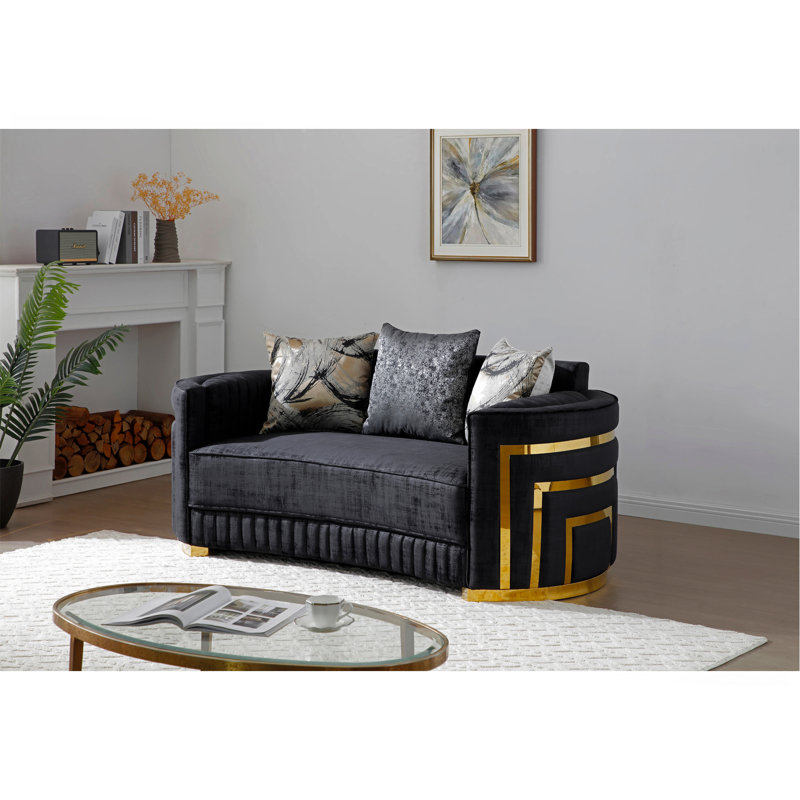 Sofa Soledad G00523A-L deux places, noir