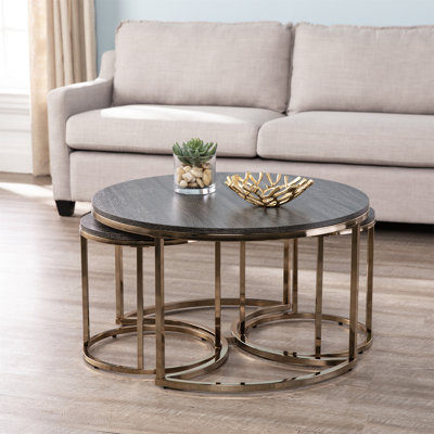 Ensemble de 3 tables basses rondes gigognes