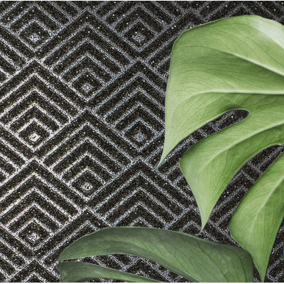 Rouleaux de papier peint naturel triangulaire géométrique Gard Mica