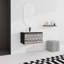 Meuble-lavabo mural flottant 30 po avec lavabo en céramique et porte d'armoire à fermeture en douceur