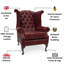 Maritschnik Upholstered Wingback Chair With Footstool-1720411802