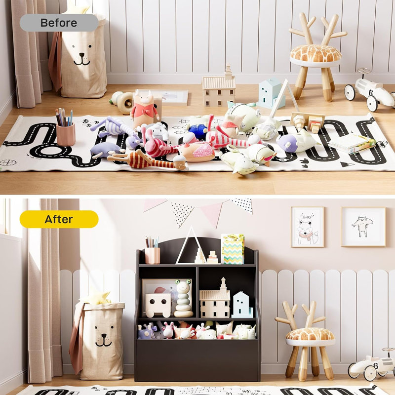 75cm H x 32.8cm W Toy Storage Bookcase
