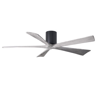 60"" Irene 5-Blade Hugger Ceiling Fan with Wall Remote -  Matthews Fan Company, IR5H-BK-BW-60