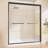 68" - 72'' W X 75'' H Double Sliding Shower Door Semi-Frameless Bypass Door Alcove Aluminum Door With Clear Tempered Glass-119868708