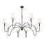 Lustre 8 lumières noir mat Parham-123223135