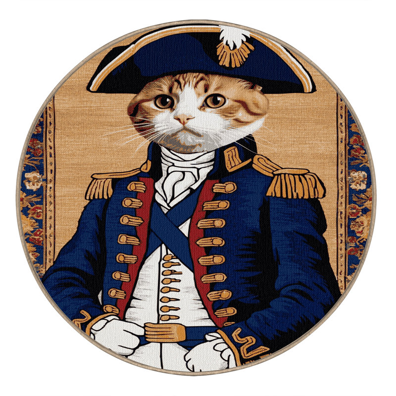  Tapis lavable Napoleon Cats, Rond 3 pi