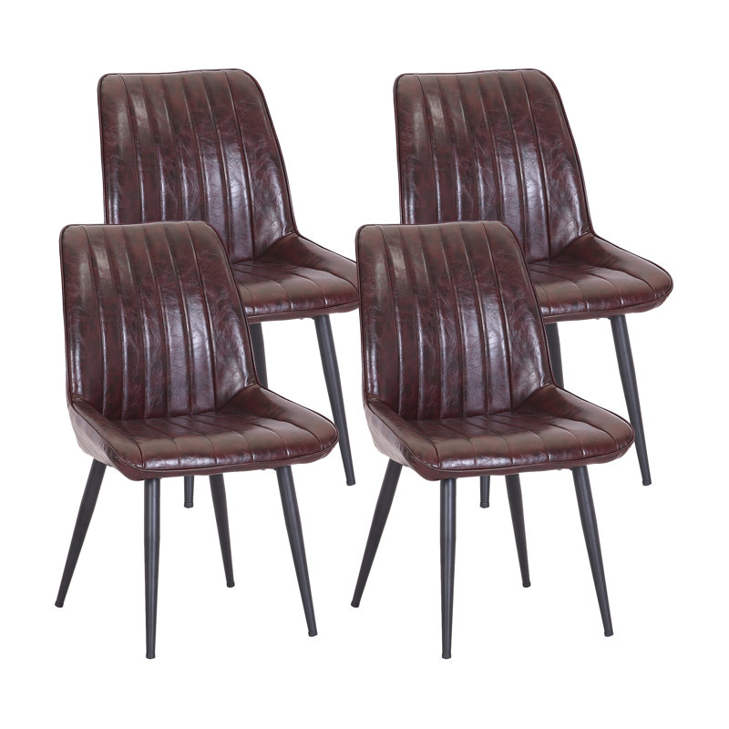 Chaise d'appoint rembourrée Justine, Brun foncé