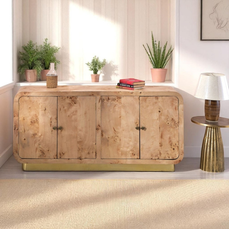 Buffet en bois brun Auightyn, Chêne clair