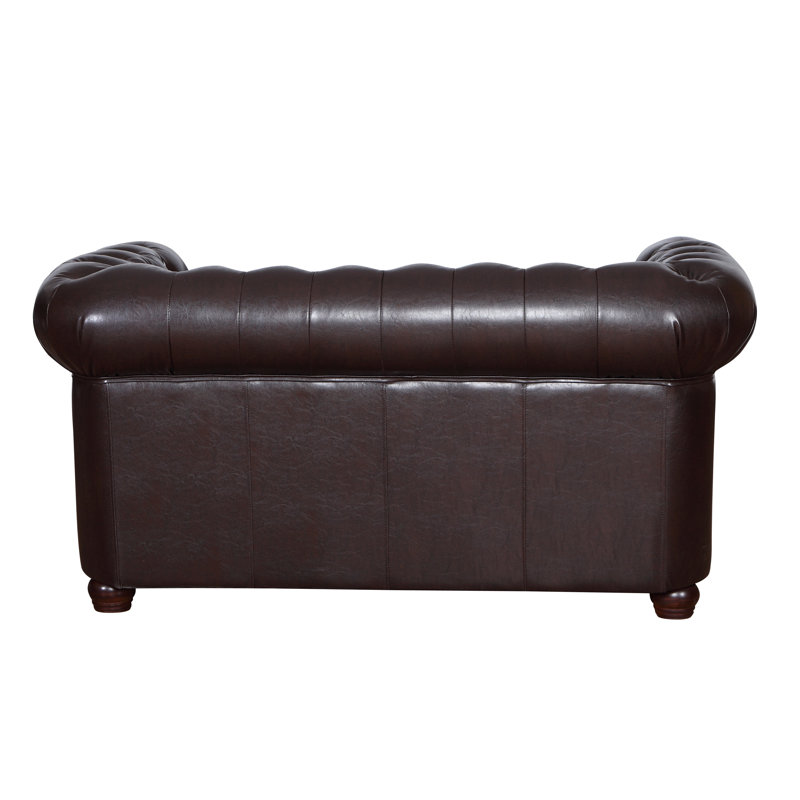 Canton Faux Leather Loveseat, 2, Dark Brown