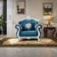 Fauteuil capitonné large 47,2 po Dezaray
