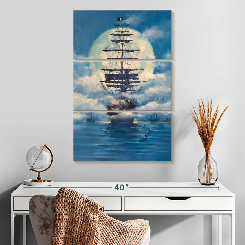 Huile de bateau de pirate Aletra, H 32 po x l 20 po
