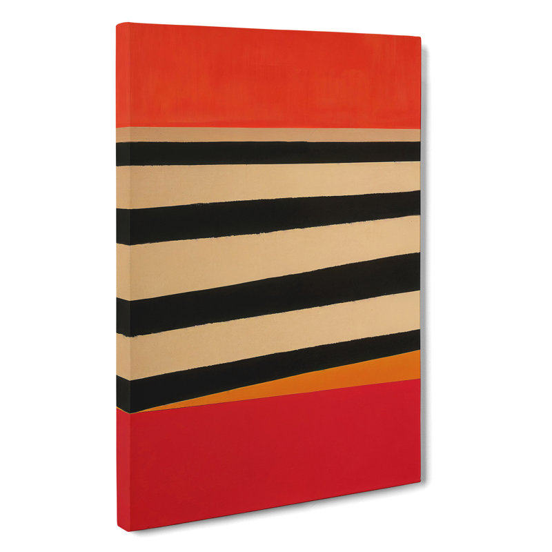 XV1022-3766X Retro Abstract Art No.2 - Print, No Matte, 50cm H x 35cm W, Wrapped Canvas