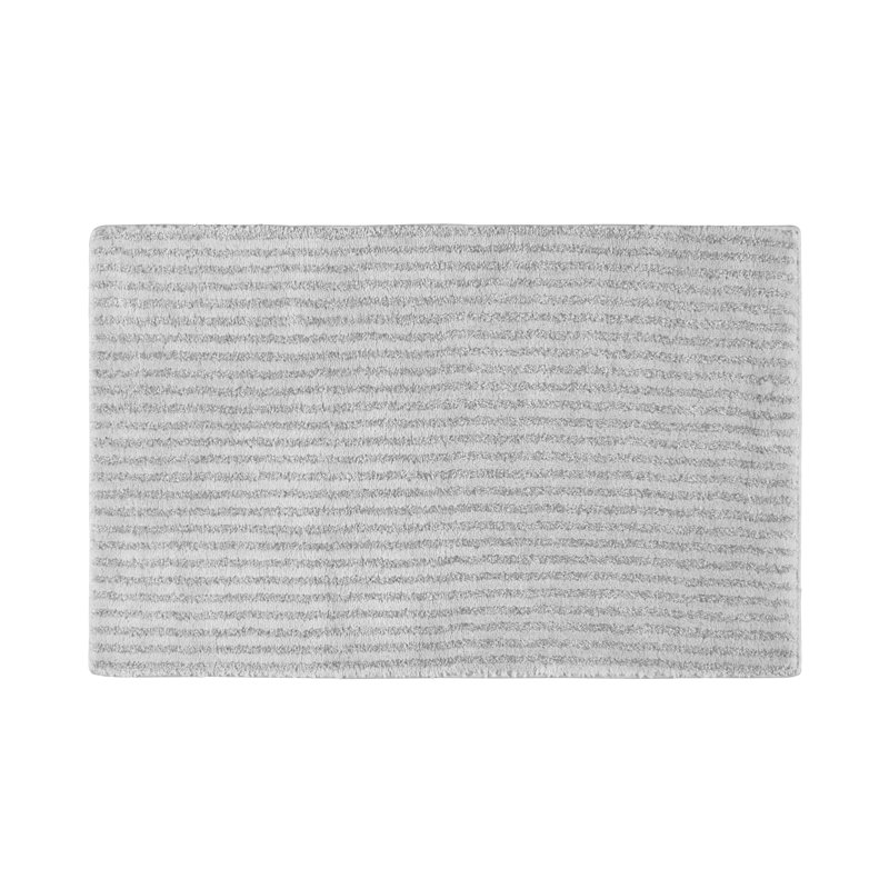 Tapis pour salle de bain en nylon avec envers antidérapant Viridian, 24 po x 40 po, Gris platine