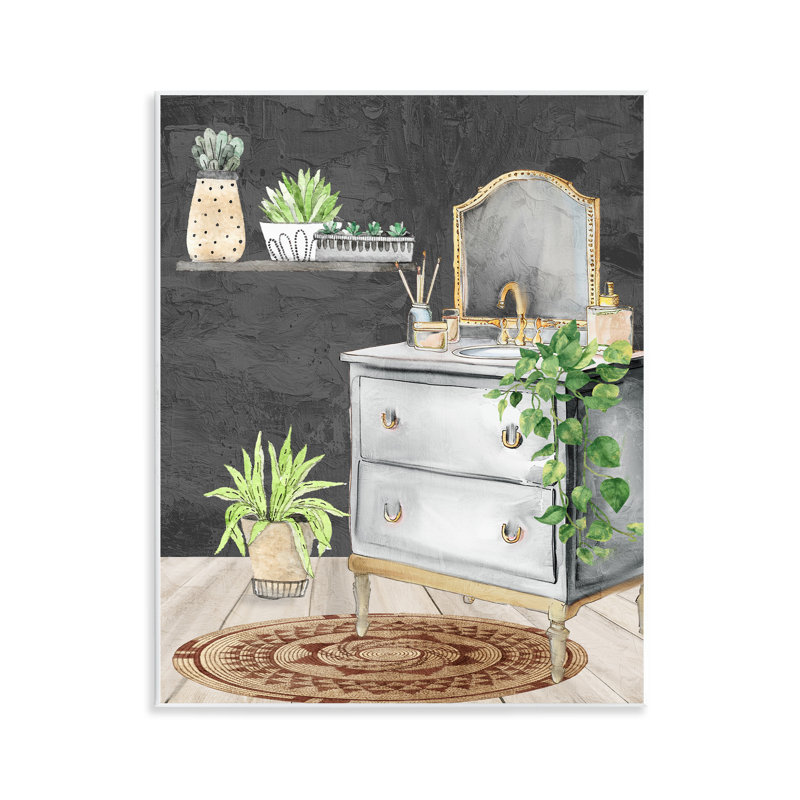 Plaque murale pour salle de bain Relaxed Green, design par Kim Allen
