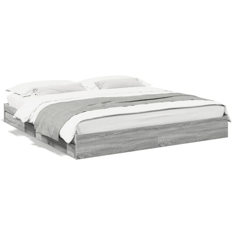 Merlie Bed, Grey Sonoma, Kingsize (5')