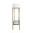 Pierre 19" Freestanding Bathroom Vanity with Open Shelf and Brushed Gold Metal Frame-59097691