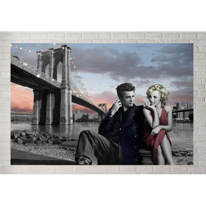 Décalcomanies murales james et marilyn brooklyn bridge