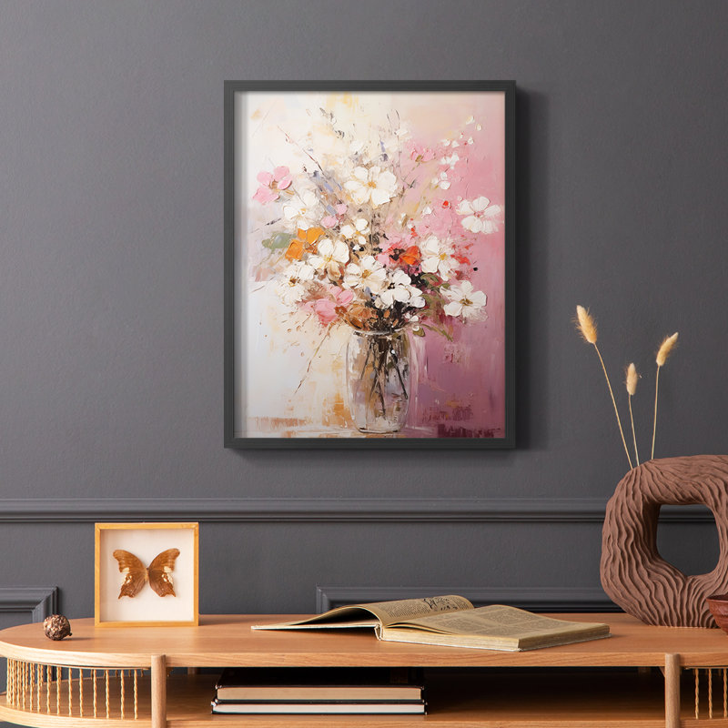 FLORAL Series CCDXL III - Impression encadrée de qualité supérieure - Prêt à être accroché - Aucun clou requis