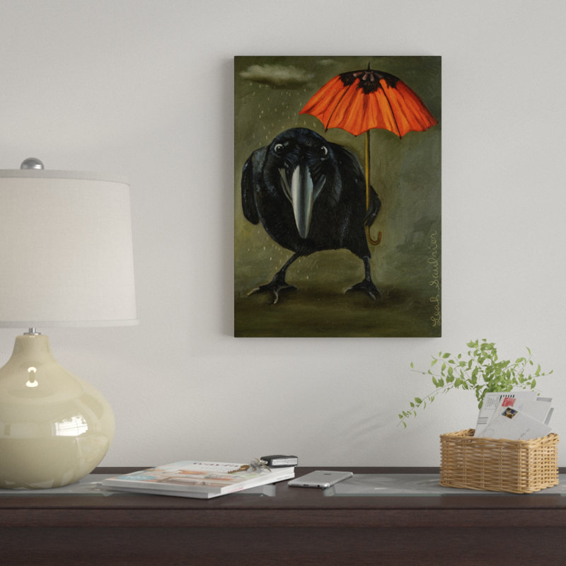 « ravens rain 2 », reproduction sur toile tendue, H 19 po x l 14 po x P 2 po