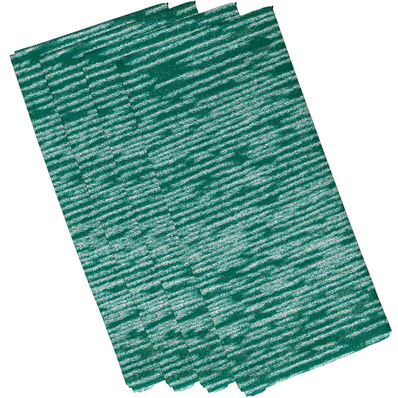 Ensemble de 4 serviettes de table à imprimé tricoté avec imprimé Hancock, Vert