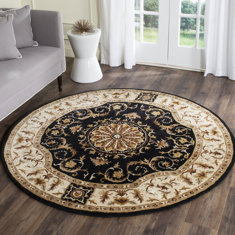 Atlasburg Hand Tufted Wool Oriental Rug, Round 3'6"
