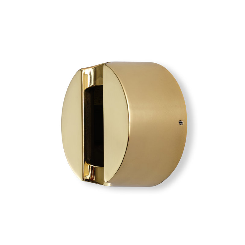 Kilter Wall Light Dark Grey IP44, Brass