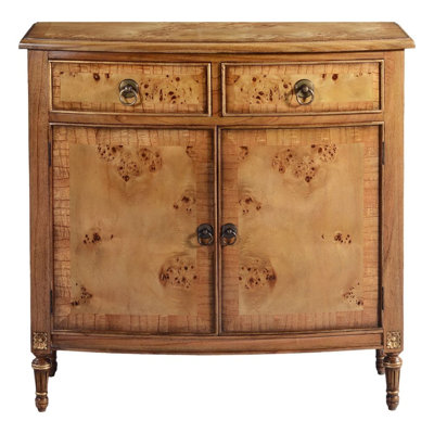 Lockett 85Cm Wide 2 Drawer Walnut Solid Wood Sideboard