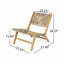 Chaise longue sans accoudoirs en bois d'acacia