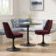 Lippa Upholstered Swivel Dining Chair In Black Light Grey-105239764-105239767