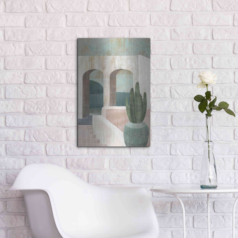 Luxe métal art «Sunbake Archway II» par Flora Kout «Sunbake Archway II» par Flora Kouta, H 24 po x l 16 po