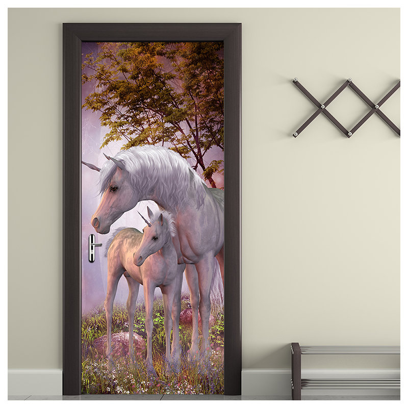 Décalcomanie murale licorne