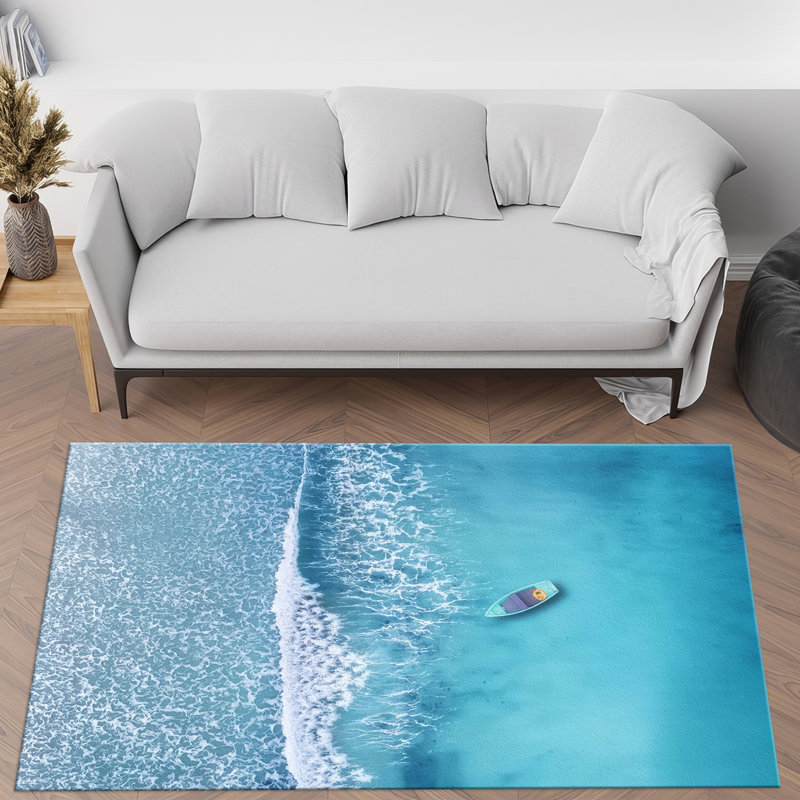 Chic Non-Woven Thin Type Rug with Intricate Floral Design Ideal for Enhancing Your Home Decor and Floor Protection