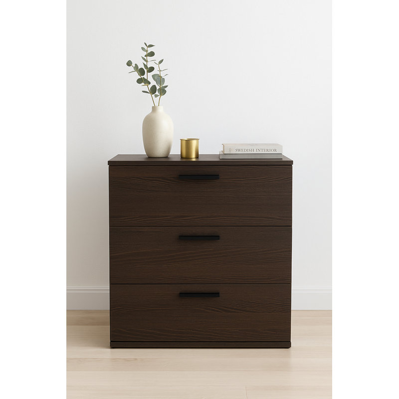 Morgan Three-Drawer Modular Jumbo Chest, Brown