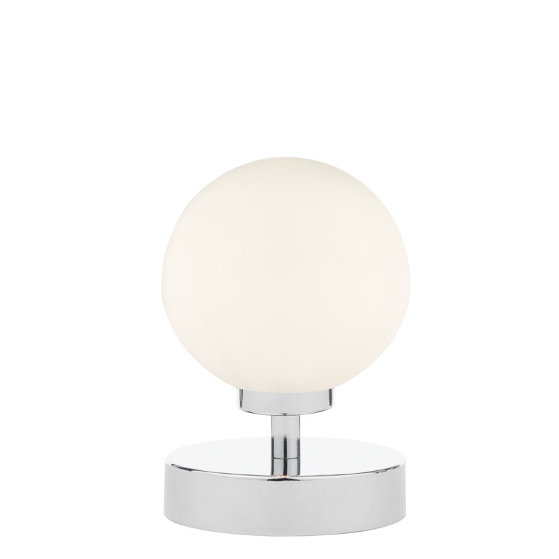 Metal Table Lamp Lamp, 17 cm H x 10.5 cm W x 10.5 cm D, Chrome