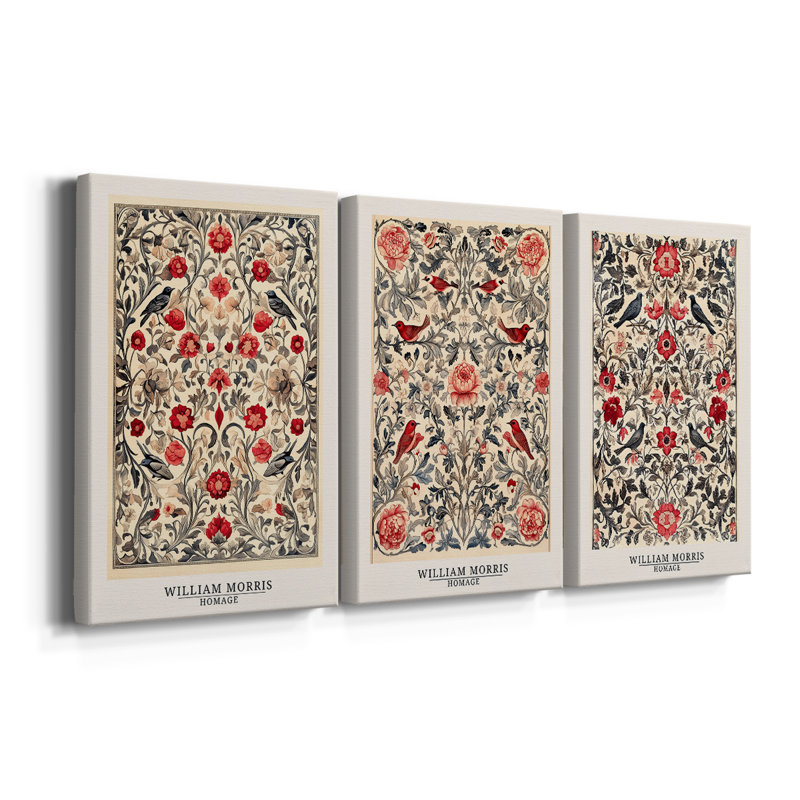 Série de pièces de peinture sur toile - 3 pièces, H 12 po x l 24 po