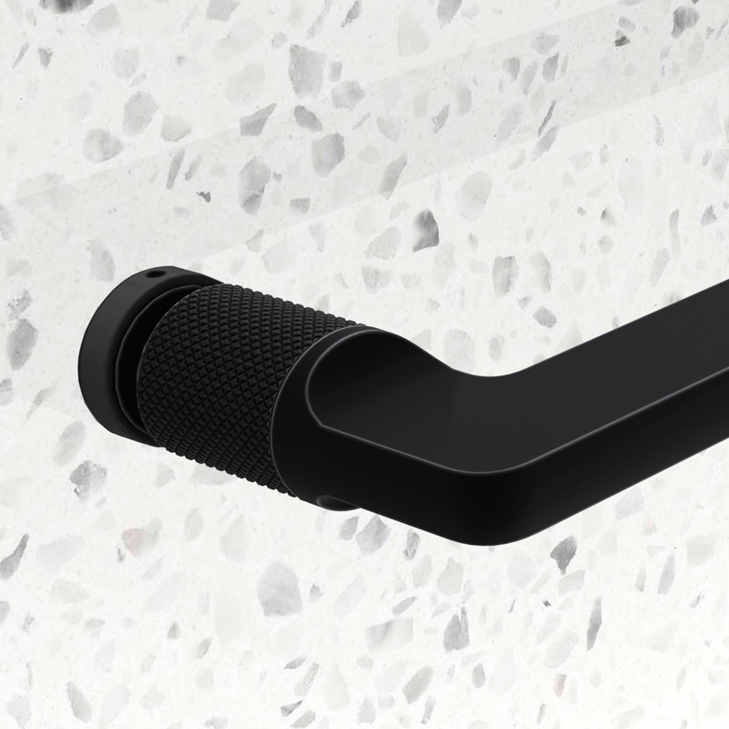 Porte de douche 6076 pouces - noir mat, double coulissement, verre trempé de 8 mm, nettoyage nano, fonction de fermeture en douceur, - membrane de protection coulissante noire facile à nettoyer, réglable - housse