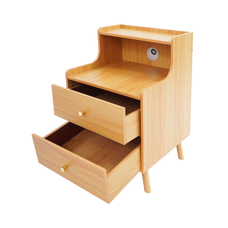 15.74'' Nightstand End Table With 2 Drawers
