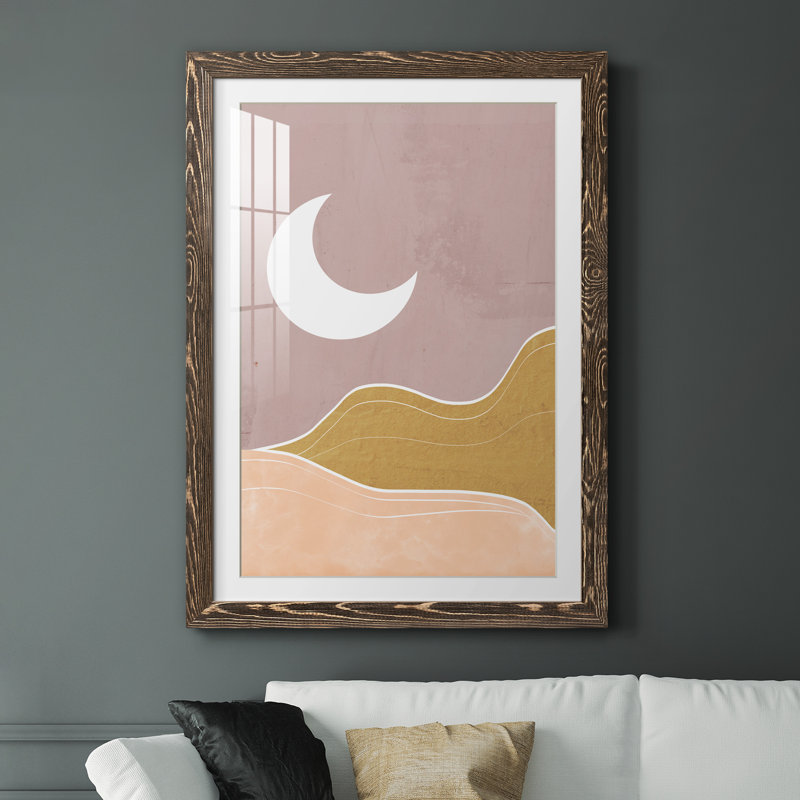Sedona Moon - impression encadrée, Papier, cadre noyer, H 44 po x l 31 po x P 1 po
