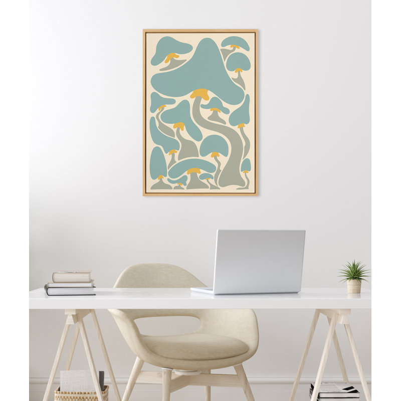 «Groovy Mushroom 2» par Carrie Cantwell, reproduction d'art sur toile encadrée