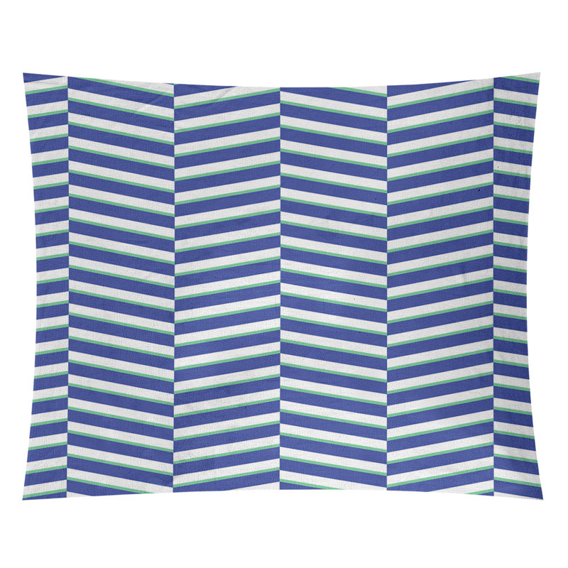 Tapisserie, H 27,5 po x l 37,5 po, Bleu / vert